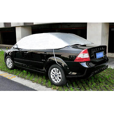 Factory wholesale 170T Polyester Half Car Cover Sun Shade Ca